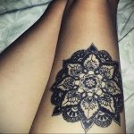 тату мандала на ноге 04.02.2020 №049 -mandala tattoo- tattoo-photo.ru