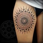 тату мандала на ноге 04.02.2020 №053 -mandala tattoo- tattoo-photo.ru