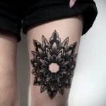 тату мандала на ноге 04.02.2020 №059 -mandala tattoo- tattoo-photo.ru