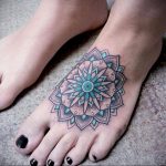 тату мандала на ноге 04.02.2020 №062 -mandala tattoo- tattoo-photo.ru