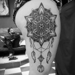 тату мандала на ноге 04.02.2020 №063 -mandala tattoo- tattoo-photo.ru