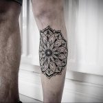 тату мандала на ноге 04.02.2020 №064 -mandala tattoo- tattoo-photo.ru