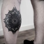 тату мандала на ноге 04.02.2020 №065 -mandala tattoo- tattoo-photo.ru