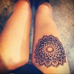 тату мандала на ноге 04.02.2020 №066 -mandala tattoo- tattoo-photo.ru