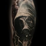 тату противогаз 15.01.2020 №004 -gas mask tattoo- tattoo-photo.ru