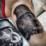 тату противогаз 15.01.2020 №006 -gas mask tattoo- tattoo-photo.ru