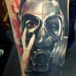 тату противогаз 15.01.2020 №007 -gas mask tattoo- tattoo-photo.ru_2