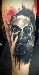 тату противогаз 15.01.2020 №007 -gas mask tattoo- tattoo-photo.ru_2