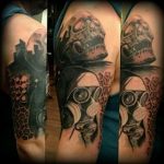 тату противогаз 15.01.2020 №009 -gas mask tattoo- tattoo-photo.ru_2