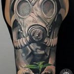 тату противогаз 15.01.2020 №010 -gas mask tattoo- tattoo-photo.ru