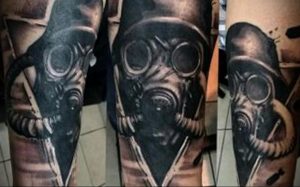 тату противогаз 15.01.2020 №010 -gas mask tattoo- tattoo-photo.ru_2
