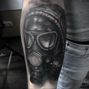тату противогаз 15.01.2020 №011 -gas mask tattoo- tattoo-photo.ru_2