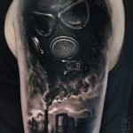 тату противогаз 15.01.2020 №012 -gas mask tattoo- tattoo-photo.ru