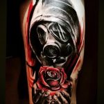 тату противогаз 15.01.2020 №013 -gas mask tattoo- tattoo-photo.ru