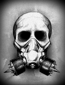 тату противогаз 15.01.2020 №015 -gas mask tattoo- tattoo-photo.ru