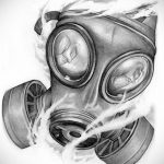 тату противогаз 15.01.2020 №017 -gas mask tattoo- tattoo-photo.ru