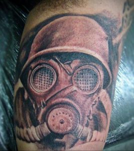 тату противогаз 15.01.2020 №021 -gas mask tattoo- tattoo-photo.ru_2