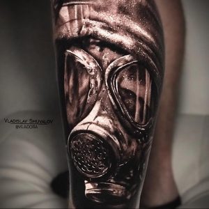 тату противогаз 15.01.2020 №022 -gas mask tattoo- tattoo-photo.ru_2