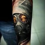 тату противогаз 15.01.2020 №024 -gas mask tattoo- tattoo-photo.ru