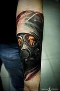 тату противогаз 15.01.2020 №024 -gas mask tattoo- tattoo-photo.ru