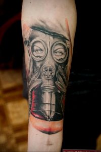 тату противогаз 15.01.2020 №026 -gas mask tattoo- tattoo-photo.ru_2