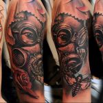 тату противогаз 15.01.2020 №027 -gas mask tattoo- tattoo-photo.ru_2