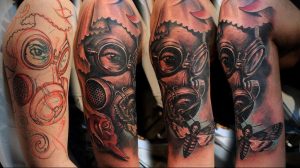 тату противогаз 15.01.2020 №027 -gas mask tattoo- tattoo-photo.ru_2