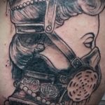 тату противогаз 15.01.2020 №028 -gas mask tattoo- tattoo-photo.ru