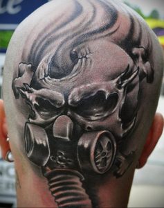 тату противогаз 15.01.2020 №029 -gas mask tattoo- tattoo-photo.ru_2