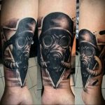 тату противогаз 15.01.2020 №031 -gas mask tattoo- tattoo-photo.ru