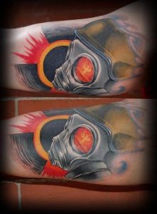 тату противогаз 15.01.2020 №032 -gas mask tattoo- tattoo-photo.ru_2