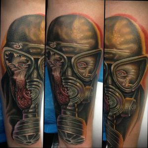 тату противогаз 15.01.2020 №034 -gas mask tattoo- tattoo-photo.ru_2