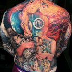 тату противогаз 15.01.2020 №035 -gas mask tattoo- tattoo-photo.ru