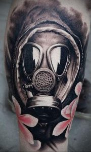 тату противогаз 15.01.2020 №040 -gas mask tattoo- tattoo-photo.ru