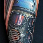 тату противогаз 15.01.2020 №040 -gas mask tattoo- tattoo-photo.ru_2