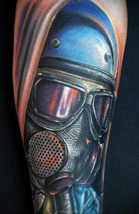 тату противогаз 15.01.2020 №040 -gas mask tattoo- tattoo-photo.ru_2