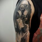 тату противогаз 15.01.2020 №041 -gas mask tattoo- tattoo-photo.ru_2