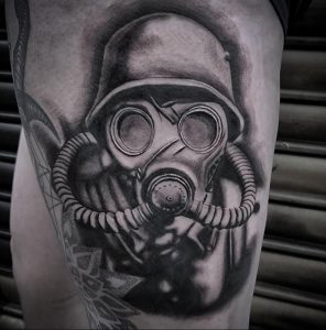 тату противогаз 15.01.2020 №043 -gas mask tattoo- tattoo-photo.ru_2