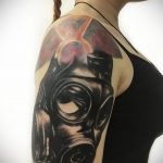 тату противогаз 15.01.2020 №051 -gas mask tattoo- tattoo-photo.ru_2