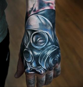 тату противогаз 15.01.2020 №055 -gas mask tattoo- tattoo-photo.ru_2