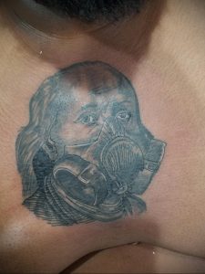тату противогаз 15.01.2020 №058 -gas mask tattoo- tattoo-photo.ru