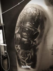 тату противогаз 15.01.2020 №059 -gas mask tattoo- tattoo-photo.ru_2