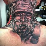 тату противогаз 15.01.2020 №064 -gas mask tattoo- tattoo-photo.ru