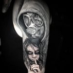 тату противогаз 15.01.2020 №066 -gas mask tattoo- tattoo-photo.ru