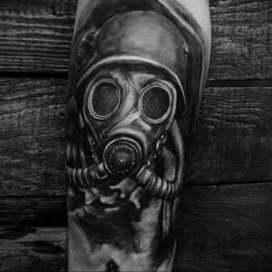тату противогаз 15.01.2020 №070 -gas mask tattoo- tattoo-photo.ru_2