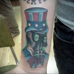 тату противогаз 15.01.2020 №080 -gas mask tattoo- tattoo-photo.ru