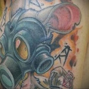тату противогаз 15.01.2020 №080 -gas mask tattoo- tattoo-photo.ru_2