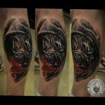 тату противогаз 15.01.2020 №082 -gas mask tattoo- tattoo-photo.ru