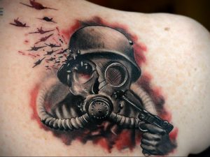 тату противогаз 15.01.2020 №084 -gas mask tattoo- tattoo-photo.ru_2