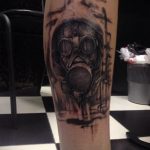 тату противогаз 15.01.2020 №085 -gas mask tattoo- tattoo-photo.ru_2